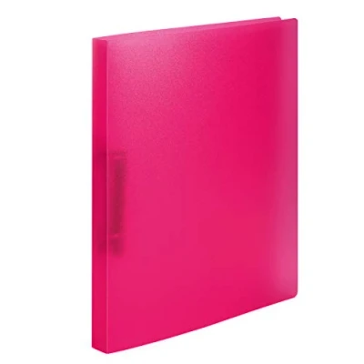 Abbildung von HERMA Ringbuch A4 Pink Rosa Transluzent, schmal, 2 Ringe, 25 mm breit, Ringordner aus Kunststoff mit Niederhalter für Kinder, Jungen und Mädchen