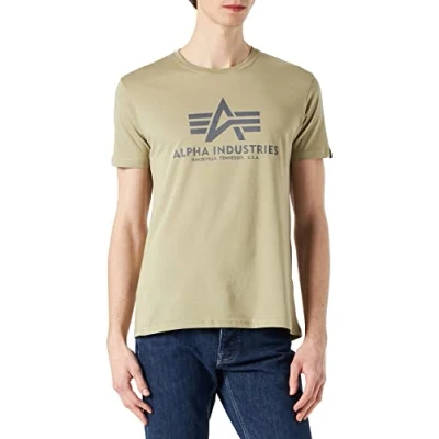 Abbildung von Alpha Industries Herren Basic T Shirt, Light Olive, XXL