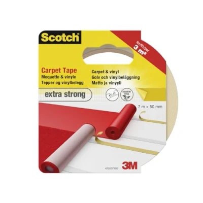 Abbildung von Scotch 42020750 Teppichklebeband, 50 mm x 7 m, weiß