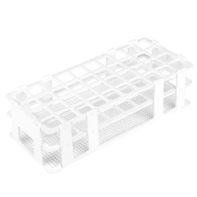 Abbildung von stonylab Reagenzglasgestell, 20 mm 40 Stelliges weißes Kunststoff Reagenzglasgestell Reagenzglashalter Ständergestell Test Tube Rack, 3 Stufiges Design und Abnehmbar