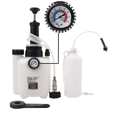 Abbildung von CCLIFE 3L Bremsenentlüftungsgerät Auto Bremsenentlüfter Bremsflüssigkeitswechselgerät mit 1L Absaugbehälter für E20 (ø45mm)