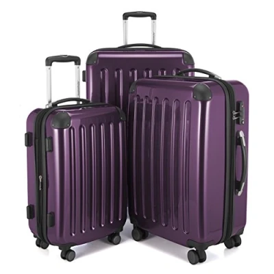 Abbildung von HAUPTSTADTKOFFER Alex 3er Kofferset, TSA, Trolley Set, Rollkoffer, Reisekoffer, (S, M &amp; L), Aubergine
