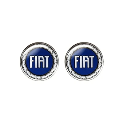 Abbildung von Fiat 21232 3D Aufkleber, offizielles Logo, Blau, Durchmesser 12 mm, 2 Stück