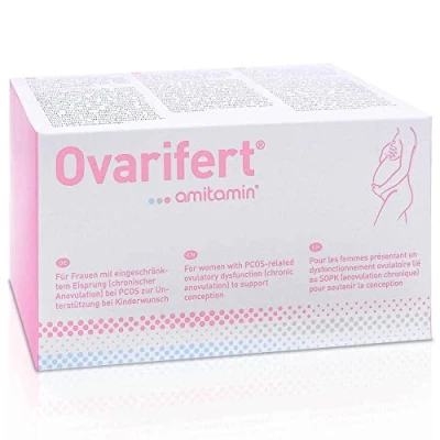 Abbildung von amitamin Ovarifert Inositol Formel bei PCO Syndrom, hochdosiert 360 Kapseln Myo Kinderwunsch und Schwangerschaft, mit Vitamin C, D, B12, Vegan