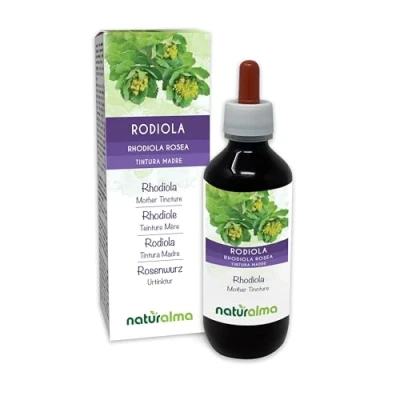 Abbildung von Rosenwurz (Rhodiola rosea oder Sedum roseum) Wurzeln Alkoholfreier Urtinktur Naturalma Flüssig Extrakt Tropfen 200 ml Nahrungsergänzungsmittel Veganer