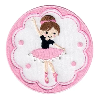 Abbildung von PatchMommy Ballerina Ballett Patch Aufnäher Applikation zum Aufbügeln Bügelbild für Kleidung Jeans Jacken Kinder