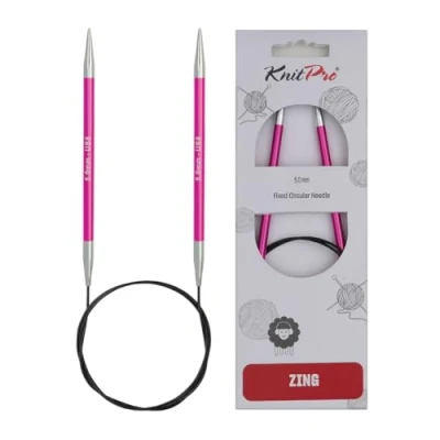 Abbildung von KnitPro K47131 Rundstricknadel, Metal, Rosa, 80cm / 5mm