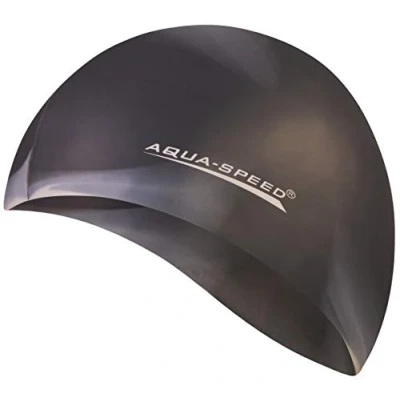 Abbildung von Aqua Speed Bunt Badekappe + Kleines Mikrofaserhandtuch Frauen &amp; Männer Badehaube aus Silikon elastische Schwimmhaube für Kinder Erwachsene Schwimmmütze Bademütze 29. / 78