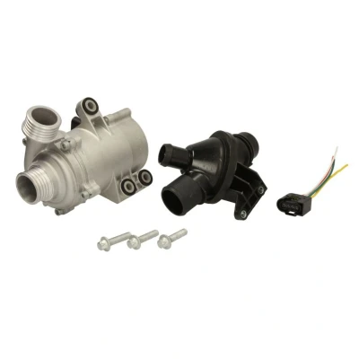 Abbildung von HEPU P430 TH Wasserpumpe ohne Dichtung mit Schrauben, Thermostat, Kabel elektrisch BMW: 5 Saloon, 3 Touring