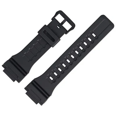 Abbildung von Casio Uhrenarmband 28mm Kunststoff Schwarz W 735H