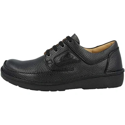 Abbildung von Clarks Nature II Sportlicher Schnürer, Herren, Größe: 44.5, Black grained leather (26142039) Schuhe