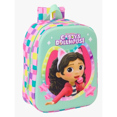 Abbildung von Gabby&#039;s Dollhouse 3D Mini Kinder Rucksack 6L, Hellgrün