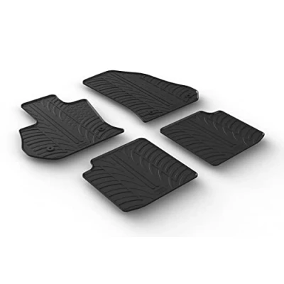 Abbildung von Gledring 0581 Fußmattensatz Gummi vorne und hinten 4 schwarz 750mm 550mm
