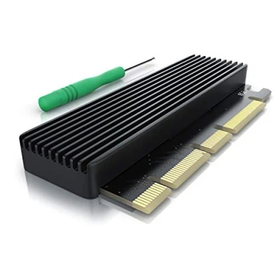 Abbildung von CSL PCIe Erweiterungskarte für M.2 Key M SSDs Low Profile Format Adapterkarte bis zu 3938 Mbyte s NVMe Standard statt AHCI PCIexpress SATA x4 oder x16