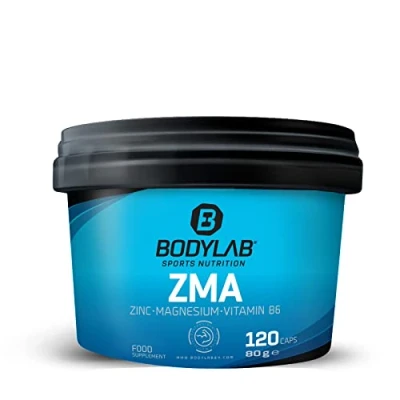 Abbildung von Bodylab24 ZMA 120 Kapseln Zink, Magnesium, Vitamin B6 + B5, D3 Hochdosierter Komplex unterstützt Muskelfunktion und Immunsystem