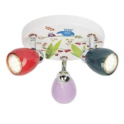Abbildung von BRILLIANT Lampe Birds LED Spotrondell 3flg bunt 3x PAR51, GU10, 3W Reflektorlampen inklusive, (250lm, 3000K) Köpfe schwenkbar