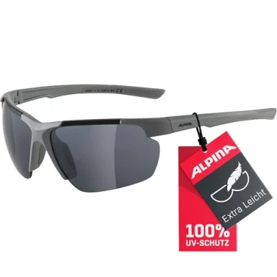 Abbildung von ALPINA DEFEY HR Verspiegelte und Bruchsichere Sport &amp; Fahrradbrille Mit 100% UV Schutz Für Erwachsene, moon grey matt, One Size