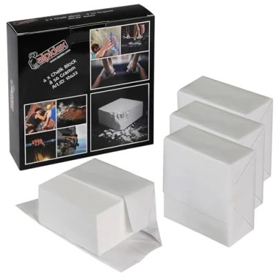 Abbildung von ALPIDEX 4 x Chalk Block 56 g Bouldern Klettern Turnen Gewichtheben Gymnastik Kletterkreide Fitness Gym Pole Dance