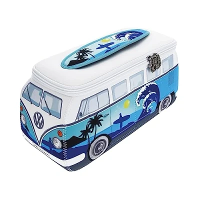 Abbildung von BRISA VW Collection Volkswagen Universal Neopren Schmink Kosmetik Kultur Reise Apotheke Tasche Mäppchen Beutel T1 Bulli Bus (Klein 23 x 11 8 cm)