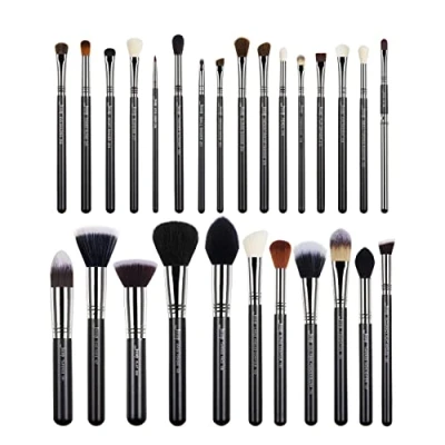 Abbildung von Jessup Pinselset Make Up Pinsel Set Professionelles Schminkpinsel Vegane Kosmetikpinsel Makeup Brushes Augenpinsel Gesichtspinsel Foundation Lidschatten Puder Synthetische Haare Schwarz 27 Stück T133