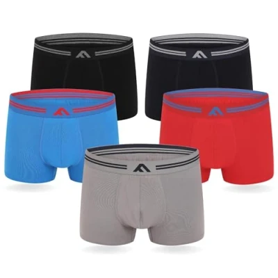 Abbildung von FM London 5PACK Bamboo Super SOFT Boxer Shorts Panties multicoloured, Herren, Größe: Large, Multi coloured