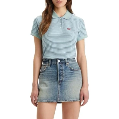 Abbildung von Levi&#039;s Poloshirt, Damen, Größe: Large, Stripe blue
