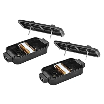 Abbildung von 2er Pack Verteilerdose Kunststoff 8x4 polig Anhängerdose Elektrikdose Anschlussbox (Modell 2) Schwarz
