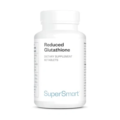 Abbildung von Reduziertes Glutathion (GSH) Antioxidans Tripeptid aus den Aminosäuren Cystein, Glutaminsäure und Glycin Vegan Glutenfrei Supersmart