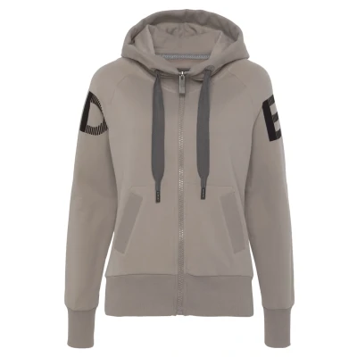 Abbildung von Elbsand Sweatjacke »Kekoa«, mit großem Logodruck hinten, bequeme Freizeitjacke Taschen