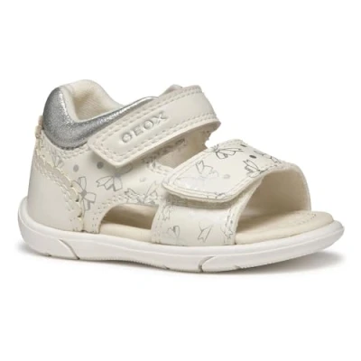 Abbildung von Geox Baby Mädchen B ZAPITO Girl Sandal, White/Silver, 21 EU