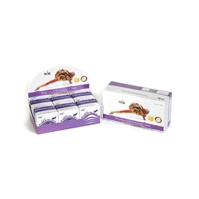 Abbildung von Nasara Original Kinesiologisches Physio Sport Tape: 6er Box mit 6 Tapes für und Medizin inkl. gratis Videoanleitungen, Rollengröße 5cm x 5m, lila