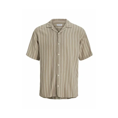 Abbildung von Jack &amp; Jones Jjeenzo Stripe Resort Hemd, Herren, Größe: Small, Crockery