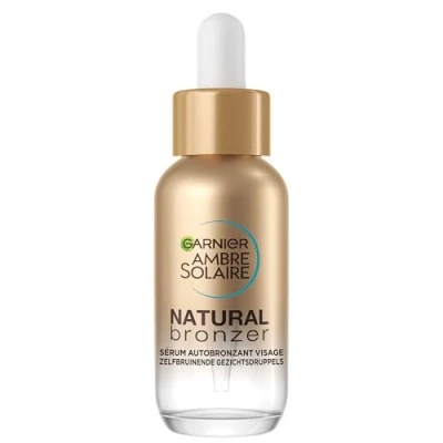 Abbildung von Garnier Ambre Solaire Selbstbräunungsserum für das Gesicht Progressive &amp; Über Mesure Kokoswasser Hyaluronsäure alle Hauttypen Natural Bronzer 30 ml