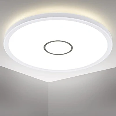 Abbildung von B.K.Licht LED Deckenleuchte, 1 flammig, Leuchtmittel Board fest integriert, Deckenlampe, ultraflach, Panel, Wohnzimmer, Flur, inkl. 18W 2400lm