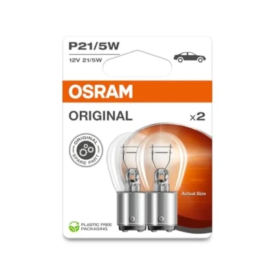 Abbildung von Osram ORIGINAL LINE 12V, Signallampen mit Metallsockeln, P21/5W, Doppelblister, 2 Lampen, white
