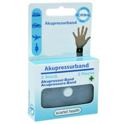 Abbildung von scarlet health Akupressurband »Sea«, 1 Paar Akupressur Armbänder gegen Übelkeit &amp; Seekrankheit, für Erwachsene Kinder, Anti Übelkeitsband fürs Handgelenk, 2 elastische Bänder (Pink)