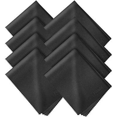 Abbildung von Filzada ® 8x Brillenputztuch Microfaser 20 x cm Fusselfreie Brillenputztücher Mikrofaser In Optikerqualität Display Reinigungstücher/Objektiv Tuch für Bildschirme, Kamera Objektive