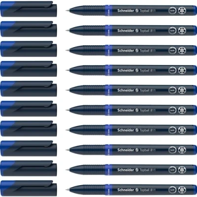 Abbildung von Schneider Topball 811 Tintenroller (Wechselmine, 0,5 mm) 10er Packung blau