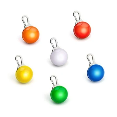 Abbildung von PRECORN 6er Set LED Leuchtanhänger für Hunde, Katzen, Haustiere uvm. Leuchthalsband, Halsband, Hundehalsband, Hunde Anhänger Sichere Sichtbarkeit im Dunkeln