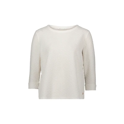 Abbildung von Betty &amp; Co Struktur MIT Rundhalsausschnitt Langarmshirt, Damen, Größe: XL, Rohweiß