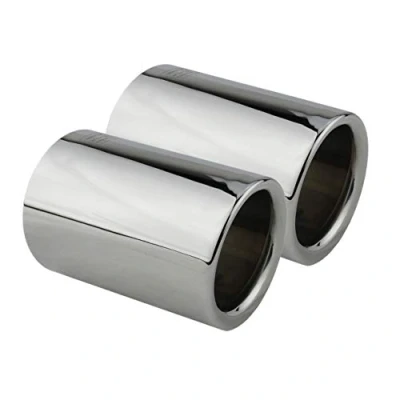 Abbildung von L&amp;P A306 2 Auspuffblenden Endrohrblenden Chrom Edelstahl spiegel poliert für F20 F21 125i 125d 225d F30 F31 325d 330d Auspuffblende Plug&amp;Play Endrohrblende Auspuff Blende Endrohre
