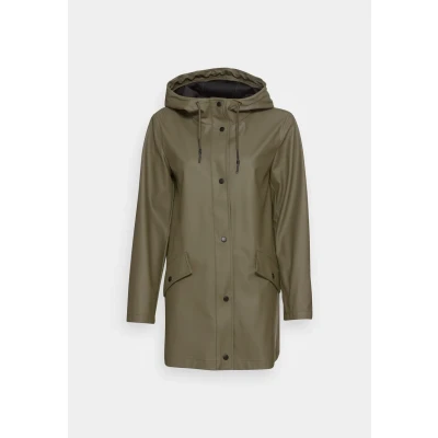 Abbildung von ONLY Damen Jacke ONLELLEN SHORT RAINCOAT OTW (DE/NL/SE/PL, Alphanumerisch, XL, Regular, kalamata)