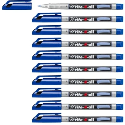 Abbildung von Permanent Marker STABILO Write 4 all superfein 10er Pack blau