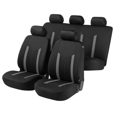 Abbildung von WALSER Hastings 11807 Sitzschonbezug schwarz/grau Polyester vorne und hinten VOLKSWAGEN: Polo V Hatchback, IV Golf Alltrack 7