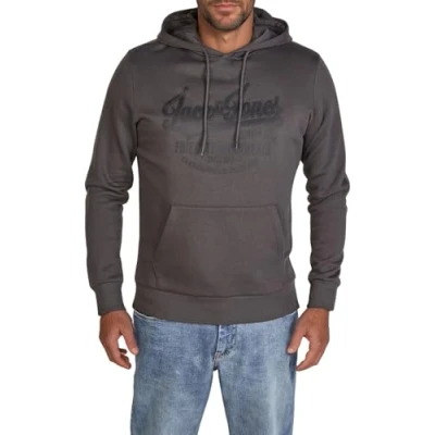 Abbildung von Jack &amp; Jones Jjeadrian Kapuzenpullover, Herren, Größe: XXL, Asphalt