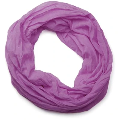 Abbildung von styleBREAKER leichter unifarbener Loop Schlauchschal, Sommerschal seidig, Halstuch Unisex einfarbig 01016076, Farbe:Violett