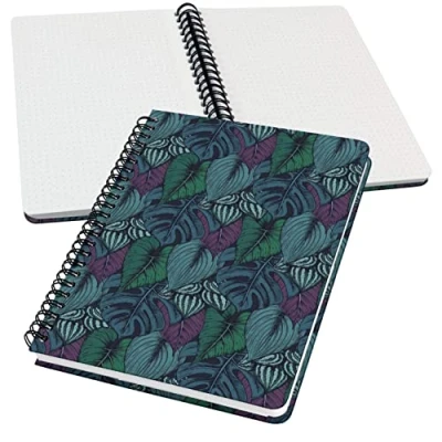 Abbildung von SIGEL JN612 Spiralblock Notizblock Bullet Journal Jolie, ca. A5, dot Lineatur, 120 Seiten, lila/türkis, vegan, aus nachhaltigem Papier hergestellt