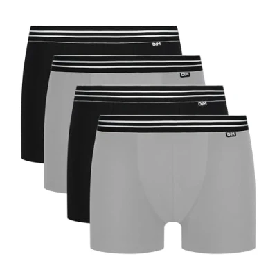 Abbildung von DIM ECO 4 PACK Panties, Herren, Größe: Medium, Noir/gris