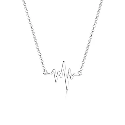 Abbildung von Elli Heartbeat Halskette silvercoloured, Damen, Größe: 45, Silver coloured