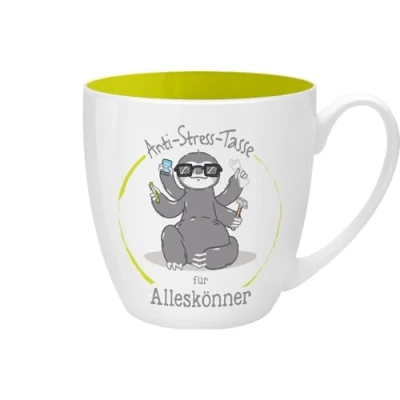 Abbildung von GRUSS &amp; CO Anti Stress Tasse Motiv &quot;Alleskönner&quot; mit Spruch, 45 cl, New Bone China Geschenk lustig 45513